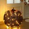 18 Inch Rattan Lighted Pumpkin Fall Decoration with LED Lights | Artificial Grapevine Pumpkin Lantern with 8 Lighting Modes | Indoor Outdoor Halloween, Thanksgiving & Harvest Porch Decor (Brown)